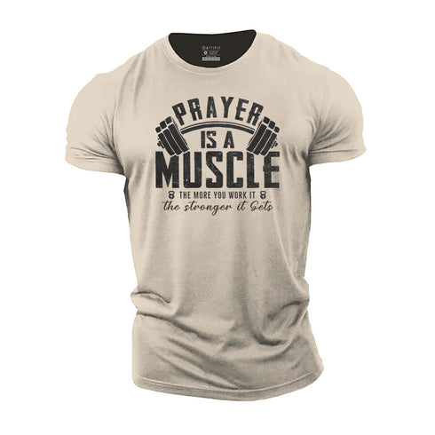 Men's Prayer Is A Muscle Cotton T-Shirt